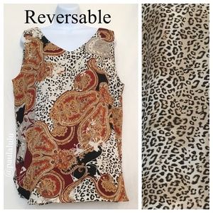 Silky Soft Leopard Print Reversible Tank Top XL
